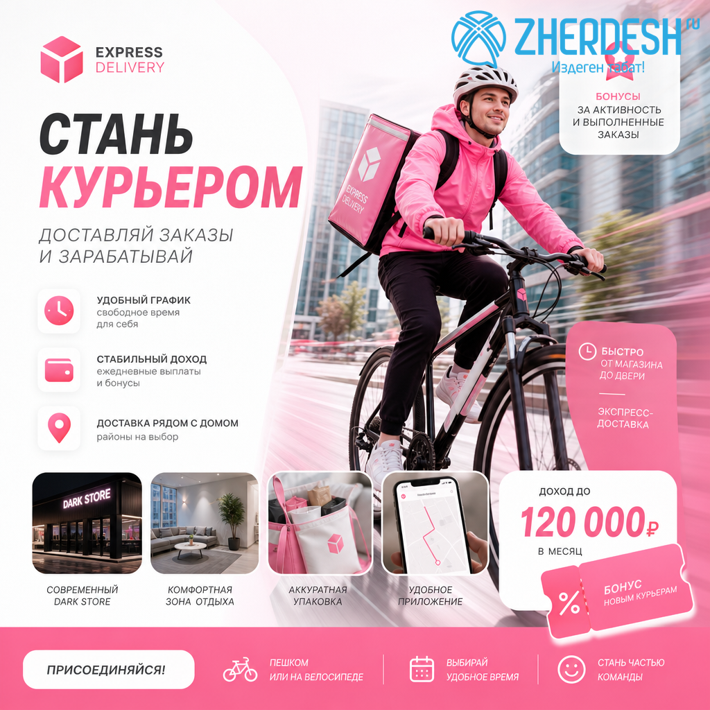 Ищем курьеров в Москве, до 171 000 ₽